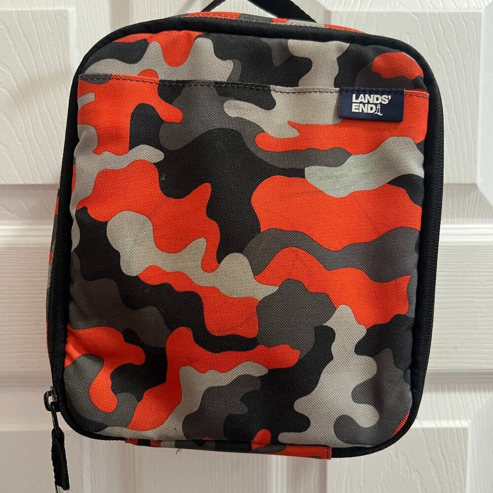 Lands'  End Insulated Camo Lunch Box.